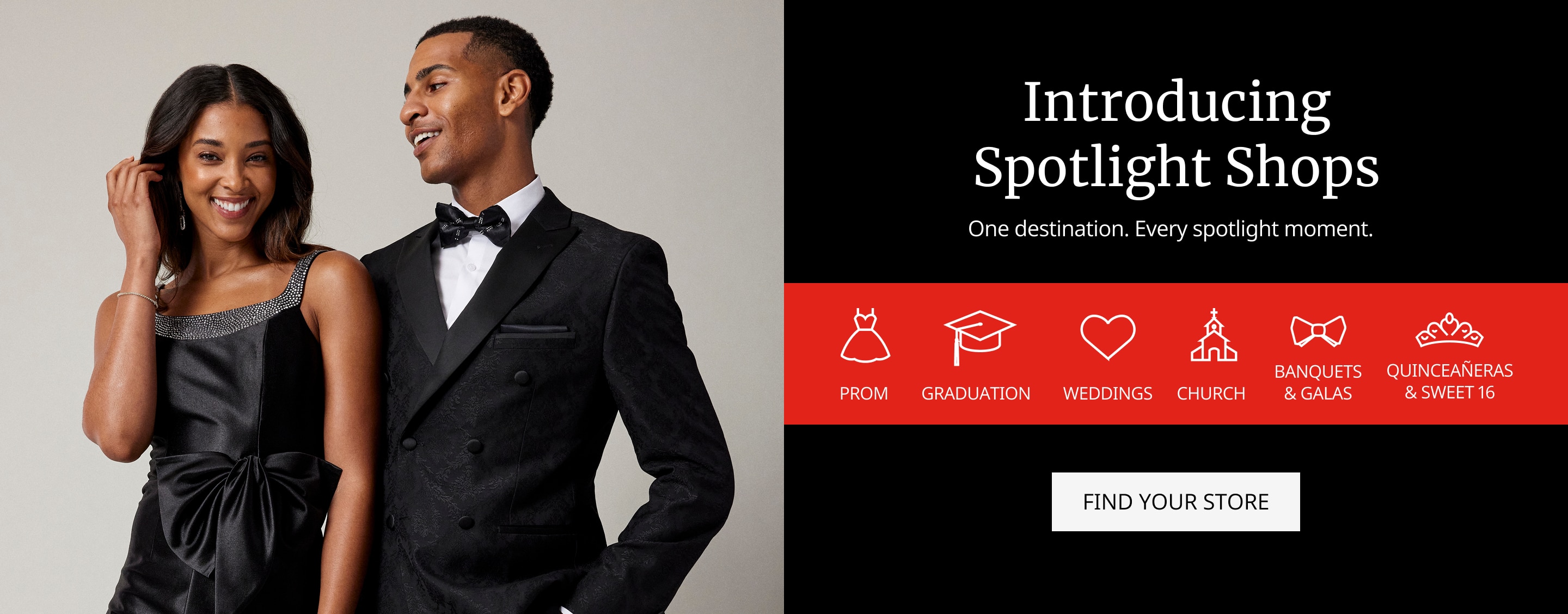 Introducing Spotlight Shops. One destination. Every spotlight moment. Find your store.